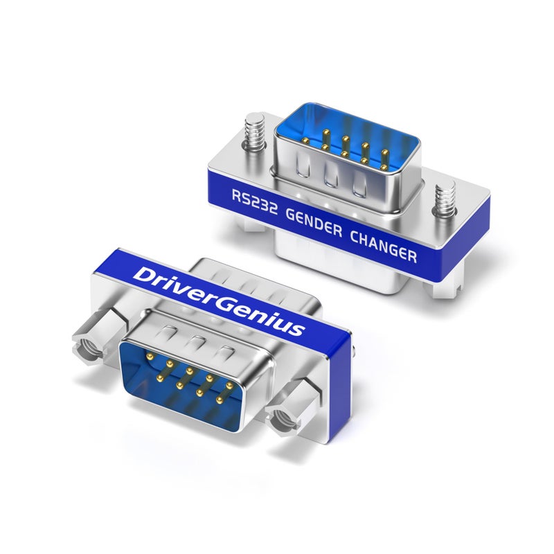 DriverGenius RD232M2M RS232 Serial DB9 Gender Changer, 9-Pin COM Port, Male/Male - Image 1